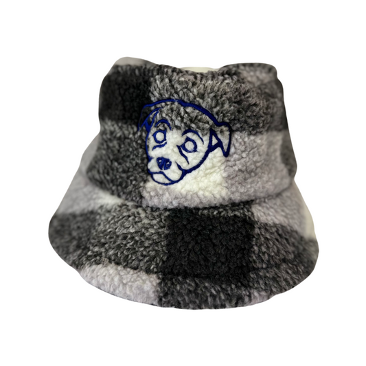 Plaid Furry Saki Dog Bucket