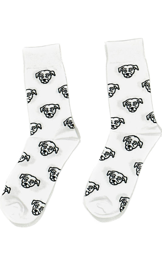 All Over Saki Dog Print Sock